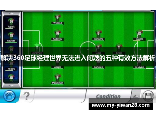 解决360足球经理世界无法进入问题的五种有效方法解析